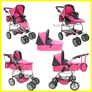 Wózek nowy dla lalek model 8 funkcyjny 9662