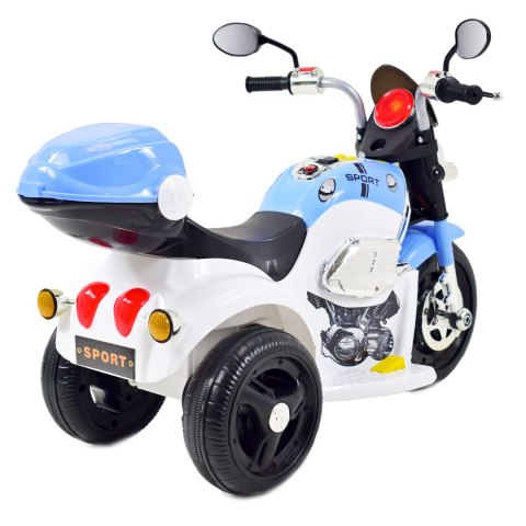 MOTOR CHOPPER SPORT Z KUFERKIEM, KOGUTEM I DŹWIĘKAMI/X818 MOTOR CHOPPER SPORT Z KUFERKIEM, KOGUTEM I DŹWIĘKAMI/X818