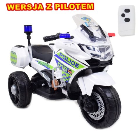SZYBKI MOTOR POLICYJNY Z KOGUTEM, MIĘKKIE KOŁA, DŹWIĘKI, DWA SILNIKI, PILOT/NT5188 SZYBKI MOTOR POLICYJNY Z KOGUTEM, MIĘKKIE KOŁA, DŹWIĘKI, DWA SILNIKI, PILOT/NT5188