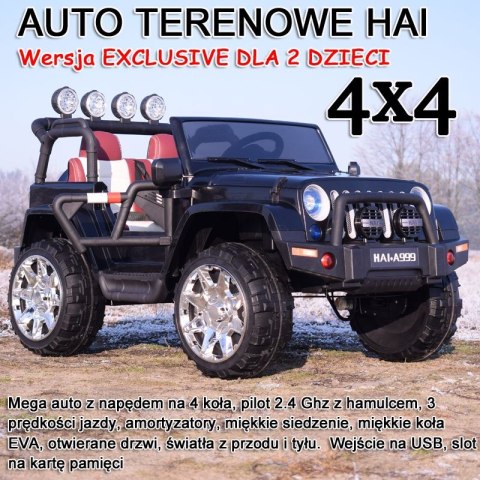 MEGA DWUOSOBOWY DZIP 4X4, WOLNY START, MIĘKKIE KOŁA, EXCLUSIVE/A999 MEGA DWUOSOBOWY DZIP 4X4, WOLNY START, MIĘKKIE KOŁA, EXCLUSIVE/A999