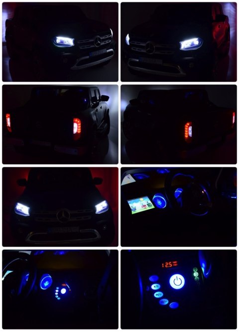 MERCEDES X LICENCJA, - 4X4 , 2x12V PANEL MP4, MIĘKKIE KOŁA EVA, MIĘKKIE SIEDZENIE, LAKIER POLEROWANY, FULL OPCJA/XMX606 MERCEDES X LICENCJA, - 4X4 , 2x12V PANEL MP4, MIĘKKIE KOŁA EVA, MIĘKKIE SIEDZENIE, LAKIER POLEROWANY, FULL OPCJA/XMX606
