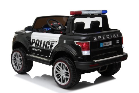 JEEP POLICJA 4X4, 2x12V Z AMORTYZATORAMI, PILOT, REDUKTOR/ XMX-601 JEEP POLICJA 4X4, 2x12V Z AMORTYZATORAMI, PILOT, REDUKTOR/ XMX-601