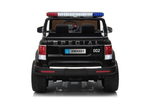 JEEP POLICJA 4X4, 2x12V Z AMORTYZATORAMI, PILOT, REDUKTOR/ XMX-601 JEEP POLICJA 4X4, 2x12V Z AMORTYZATORAMI, PILOT, REDUKTOR/ XMX-601