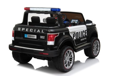 JEEP POLICJA 4X4, 2x12V Z AMORTYZATORAMI, PILOT, REDUKTOR/ XMX-601 JEEP POLICJA 4X4, 2x12V Z AMORTYZATORAMI, PILOT, REDUKTOR/ XMX-601