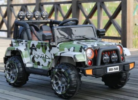 MEGA JEEP FULLTIME, NAPĘD 4X4, 1X12V ,WOLNY START/ MIĘKKIE KOŁA, FUNKCJA BUJANIA EXCLUSIVE LAKIER/7588 MEGA JEEP FULLTIME, NAPĘD 4X4, 1X12V ,WOLNY START/ MIĘKKIE KOŁA, FUNKCJA BUJANIA EXCLUSIVE LAKIER/7588