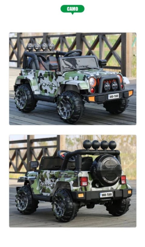 MEGA JEEP FULLTIME, NAPĘD 4X4, 1X12V ,WOLNY START/ MIĘKKIE KOŁA, FUNKCJA BUJANIA EXCLUSIVE LAKIER/7588 MEGA JEEP FULLTIME, NAPĘD 4X4, 1X12V ,WOLNY START/ MIĘKKIE KOŁA, FUNKCJA BUJANIA EXCLUSIVE LAKIER/7588