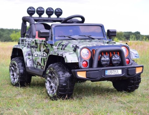 MEGA JEEP FULLTIME, NAPĘD 4X4, 1X12V ,WOLNY START/ MIĘKKIE KOŁA, FUNKCJA BUJANIA EXCLUSIVE LAKIER/7588 MEGA JEEP FULLTIME, NAPĘD 4X4, 1X12V ,WOLNY START/ MIĘKKIE KOŁA, FUNKCJA BUJANIA EXCLUSIVE LAKIER/7588