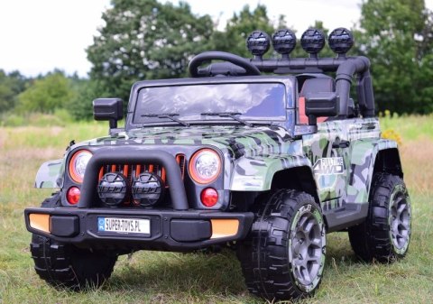 MEGA JEEP FULLTIME, NAPĘD 4X4, 1X12V ,WOLNY START/ MIĘKKIE KOŁA, FUNKCJA BUJANIA EXCLUSIVE LAKIER/7588 MEGA JEEP FULLTIME, NAPĘD 4X4, 1X12V ,WOLNY START/ MIĘKKIE KOŁA, FUNKCJA BUJANIA EXCLUSIVE LAKIER/7588