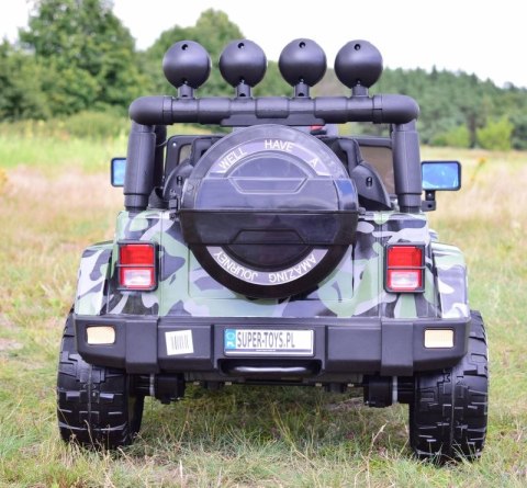 MEGA JEEP FULLTIME, NAPĘD 4X4, 1X12V ,WOLNY START/ MIĘKKIE KOŁA, FUNKCJA BUJANIA EXCLUSIVE LAKIER/7588 MEGA JEEP FULLTIME, NAPĘD 4X4, 1X12V ,WOLNY START/ MIĘKKIE KOŁA, FUNKCJA BUJANIA EXCLUSIVE LAKIER/7588
