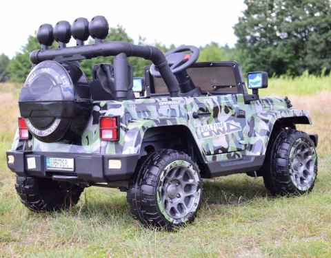 MEGA JEEP FULLTIME, NAPĘD 4X4, 1X12V ,WOLNY START/ MIĘKKIE KOŁA, FUNKCJA BUJANIA EXCLUSIVE LAKIER/7588 MEGA JEEP FULLTIME, NAPĘD 4X4, 1X12V ,WOLNY START/ MIĘKKIE KOŁA, FUNKCJA BUJANIA EXCLUSIVE LAKIER/7588