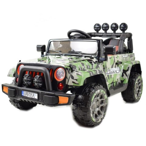 MEGA JEEP FULLTIME, NAPĘD 4X4, 1X12V ,WOLNY START/ MIĘKKIE KOŁA, FUNKCJA BUJANIA EXCLUSIVE LAKIER/7588 MEGA JEEP FULLTIME, NAPĘD 4X4, 1X12V ,WOLNY START/ MIĘKKIE KOŁA, FUNKCJA BUJANIA EXCLUSIVE LAKIER/7588