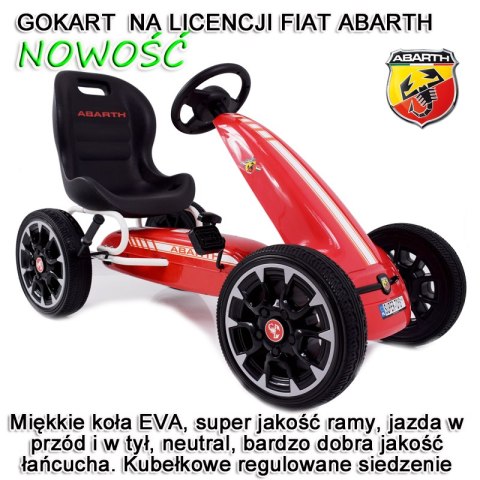 WIELKI LICENCJONOWANY GOKART FIAT ABARTH KOŁA EVA JAKOŚĆ /PB9388A WIELKI LICENCJONOWANY GOKART FIAT ABARTH KOŁA EVA JAKOŚĆ /PB9388A