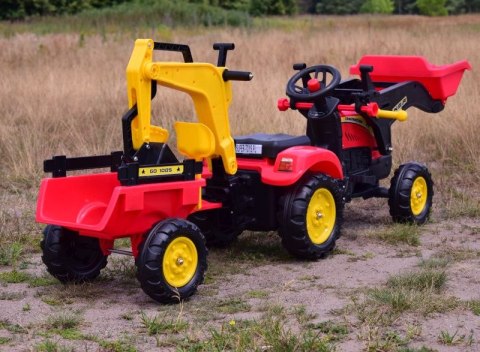 TRAKTOR NA PEDAŁY Z PRZYCZEPĄ, ŁYŻKĄ I KOPARKĄ/ TR3009 TRAKTOR NA PEDAŁY Z PRZYCZEPĄ, ŁYŻKĄ I KOPARKĄ/ TR3009