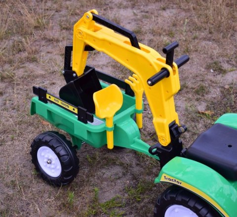TRAKTOR NA PEDAŁY Z PRZYCZEPĄ, ŁYŻKĄ I KOPARKĄ/ TR3009 TRAKTOR NA PEDAŁY Z PRZYCZEPĄ, ŁYŻKĄ I KOPARKĄ/ TR3009