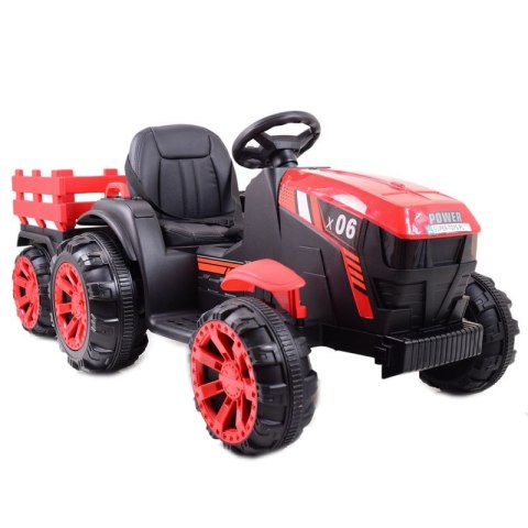 WIELKI TRAKTOR NA AKUMULATOR Z PRZYCZEPĄ "POWER 06", MIĘKKIE SIEDZENIE/WH-777 WIELKI TRAKTOR NA AKUMULATOR Z PRZYCZEPĄ "POWER 06", MIĘKKIE SIEDZENIE/WH-777