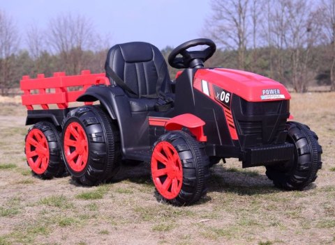 WIELKI TRAKTOR NA AKUMULATOR Z PRZYCZEPĄ "POWER 06", MIĘKKIE SIEDZENIE/WH-777 WIELKI TRAKTOR NA AKUMULATOR Z PRZYCZEPĄ "POWER 06", MIĘKKIE SIEDZENIE/WH-777