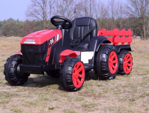 WIELKI TRAKTOR NA AKUMULATOR Z PRZYCZEPĄ "POWER 06", MIĘKKIE SIEDZENIE/WH-777 WIELKI TRAKTOR NA AKUMULATOR Z PRZYCZEPĄ "POWER 06", MIĘKKIE SIEDZENIE/WH-777