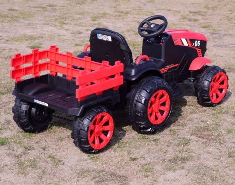 WIELKI TRAKTOR NA AKUMULATOR Z PRZYCZEPĄ "POWER 06", MIĘKKIE SIEDZENIE/WH-777 WIELKI TRAKTOR NA AKUMULATOR Z PRZYCZEPĄ "POWER 06", MIĘKKIE SIEDZENIE/WH-777