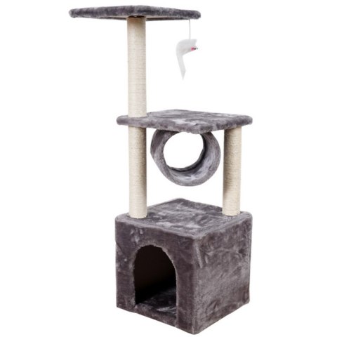 Drapak Dla Kota Z Domkiem Tunelem Platformy 30x30x107cm Drapak Dla Kota Z Domkiem Tunelem Platformy 30x30x107cm