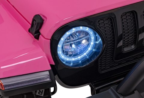 Auto terenowe OFF-ROAD 3.0 dla dzieci Różowy + Pilot + Wolny Start + Pasy + Audio LED