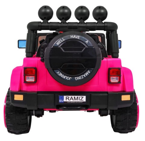 Auto Terenowe Full Time 4WD dla dzieci Różowy + Napęd 4x4 + Pilot + Audio LED + Schowek