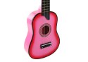 Gitara Drewniana Klasyczna z Kostką Różowa 60 cm Gitara Drewniana Klasyczna z Kostką Różowa 60 cm