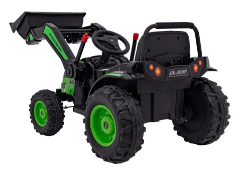 Koparka Traktor na akumulator dla dzieci Zielony + Ruchome Ramię Łyżka + Pilot + Wolny Start + Radio FM + LED