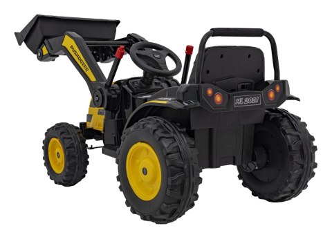 Koparka Traktor na akumulator dla dzieci Żółty + Ruchome Ramię Łyżka + Pilot + Wolny Start + Radio FM + LED