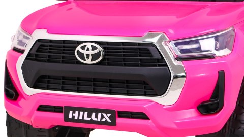Toyota Hilux na akumulator dla dzieci Różowy + Napęd 4x4 + Pilot + 2 bagażniki + Radio MP3 + LED