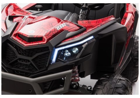 Auto na Akumulator Buggy UTV-MX Czerwony Spider Lakier MP4 Auto na Akumulator Buggy UTV-MX Czerwony Spider Lakier MP4