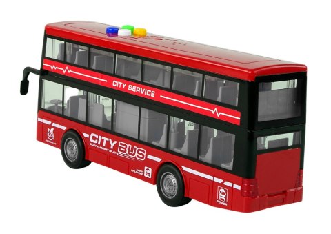 Autobus Piętrowy Na Baterie Światła Dźwięki Napęd Frykcyjny Czerwony 1:16 Autobus Piętrowy Na Baterie Światła Dźwięki Napęd Frykcyjny Czerwony 1:16