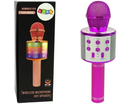 Mikrofon Bezprzewodowy USB Głośnik Nagrywanie Karaoke Model WS-858 Różowy Mikrofon Bezprzewodowy USB Głośnik Nagrywanie Karaoke Model WS-858 Różowy