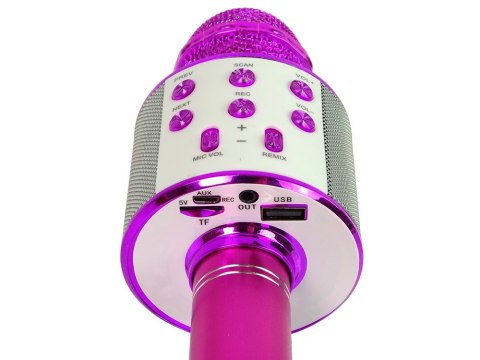 Mikrofon Bezprzewodowy USB Głośnik Nagrywanie Karaoke Model WS-858 Różowy Mikrofon Bezprzewodowy USB Głośnik Nagrywanie Karaoke Model WS-858 Różowy