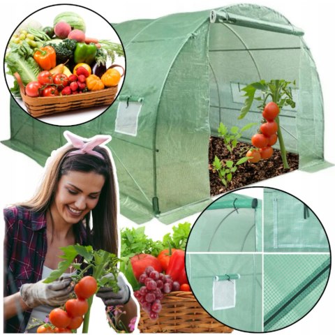 Tunel Foliowy Ogrodowy Szklarnia 4,5x2x2m Folia 9m² UV-4 Premium Tunel Foliowy Ogrodowy Szklarnia 4,5x2x2m Folia 9m² UV-4 Premium