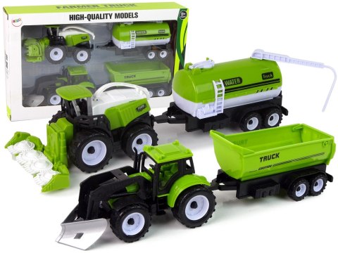Zestaw Pojazdów Farmerskich Traktor Kombajn Cysterna Naczepa Zestaw Pojazdów Farmerskich Traktor Kombajn Cysterna Naczepa