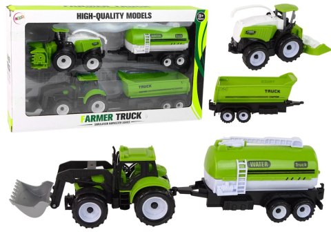 Zestaw Pojazdów Farmerskich Traktor Kombajn Cysterna Naczepa Zestaw Pojazdów Farmerskich Traktor Kombajn Cysterna Naczepa