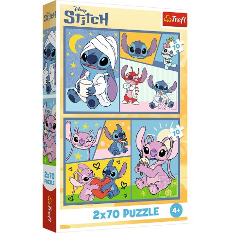 Puzzle - 2x70 - Ze Stitchem nie ma nudy - Disney Lilo and Stitch Trefl 34444 Puzzle - 2x70 - Ze Stitchem nie ma nudy - Disney Lilo and Stitch Trefl 34444