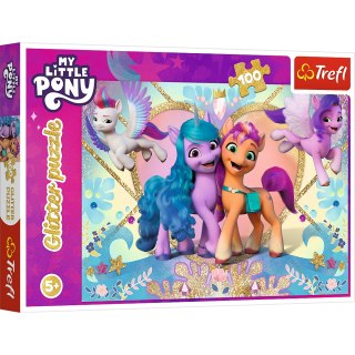 Puzzle Glitter 100 el. My Little Pony Błyszczące kucyki Trefl 14831