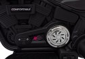 Motorek Chopper FASTER na akumulator dla dzieci Czerwony + Radio FM + Panel audio + LED