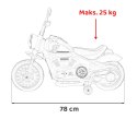 Motorek Chopper FASTER na akumulator dla dzieci Czerwony + Radio FM + Panel audio + LED