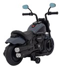 Motorek Chopper FASTER na akumulator dla dzieci Szary + Radio FM + Panel audio + LED