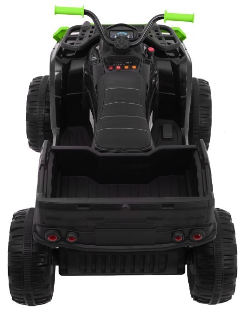 Quad XL ATV 2,4GHz na akumulator dla dzieci Czarno-Zielony + Pilot + Napęd 4x4 + Bagażnik + Wolny Start + EVA + Audio LED