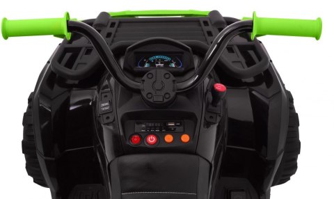 Quad XL ATV 2,4GHz na akumulator dla dzieci Czarno-Zielony + Pilot + Napęd 4x4 + Bagażnik + Wolny Start + EVA + Audio LED