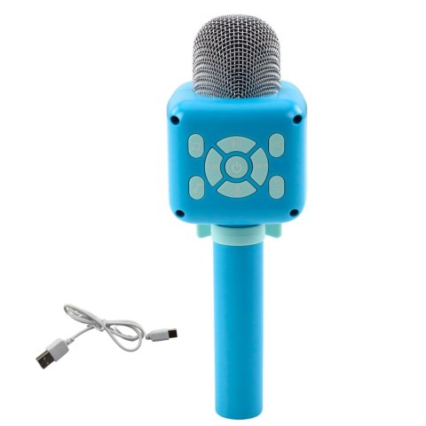 Bezprzewodowy Mikrofon Bluetooth Karaoke Nagrywanie Zmiana Głosu Niebieski Bezprzewodowy Mikrofon Bluetooth Karaoke Nagrywanie Zmiana Głosu Niebieski