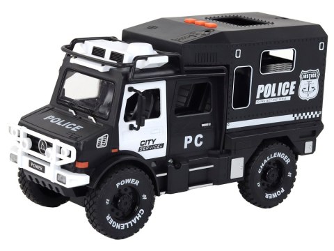 Wóz Terenowy Policyjny Policja 1:14 Radiowóz Światła Dźwięki Czarny Wóz Terenowy Policyjny Policja 1:14 Radiowóz Światła Dźwięki Czarny