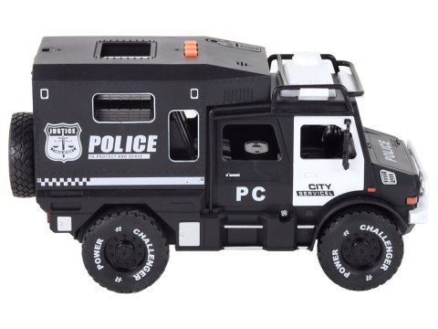 Wóz Terenowy Policyjny Policja 1:14 Radiowóz Światła Dźwięki Czarny Wóz Terenowy Policyjny Policja 1:14 Radiowóz Światła Dźwięki Czarny