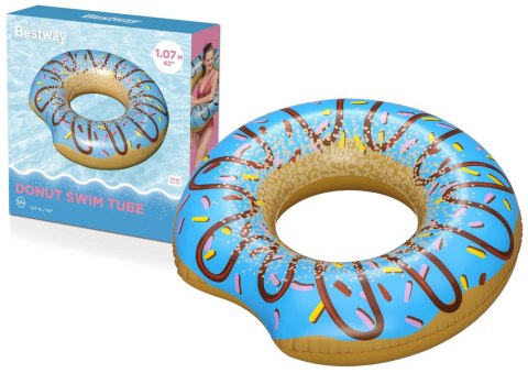 Koło Do Pływania Donut Pączek Niebieski 107 cm Bestway 36118 Koło Do Pływania Donut Pączek Niebieski 107 cm Bestway 36118