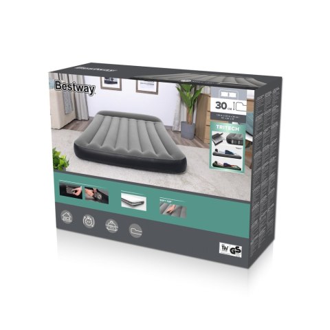 Materac Dmuchany Do Spania Dwuosobowy Z Pompką 191x137x30cm Bestway 67462 Materac Dmuchany Do Spania Dwuosobowy Z Pompką 191x137x30cm Bestway 67462