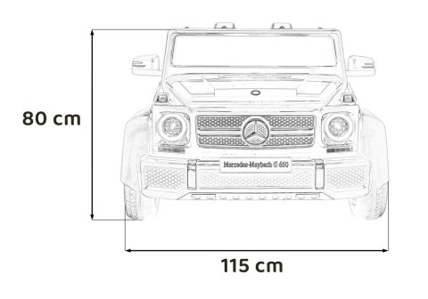 Pojazd Mercedes Benz MAYBACH G650 Biały