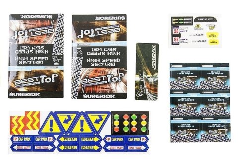 Tor Samochodowy + Auto Kolejka Pociąg 632 cm 110 elementów Tor Samochodowy + Auto Kolejka Pociąg 632 cm 110 elementów